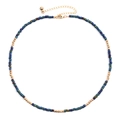Collier de perles colorées avec perles irisées et finitions métalliques dorées - Gradient Beads (NKS247-30)