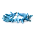 Natuurlijke onregelmatige blauwe schelpkraalarmband met verstelbare metalen sluiting - Zeeblauwe Schelp (BC302-7)