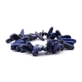 Armband van natuurlijke, onregelmatige lapis lazuli stenen met diepblauwe fragmenten - Lapislazuli Diepblauw (BC302-10)