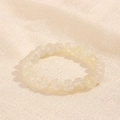 Pulsera de cuentas translúcidas de 10mm con textura de hielo en piedra amarilla natural - Amarillo Claro (GBC018-1)