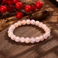 Pink and purple crackle crystal bead bracelet with natural ice texture on wood - Two-Tone Crackle Style (GBC025-10)