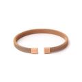 Detail showing the intricate rose gold mesh texture and square ends of the flexible cuff - Rose Gold