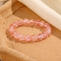 Pulsera de cuentas 8mm de cristal rosa craquelado con degradado floral mujer - Patrón Craquelado Rosa (GBC021-4)