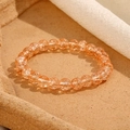 Bracciale con perline arancioni da 8mm con texture a crepe di ghiaccio e sfumature - Crepatura Ghiaccio Arancio Traslucido (GBC021-28)