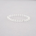 8mm transparent white crystal round beaded stretch bracelet for men and women - Transparent White Crystal Style (BC494-2)