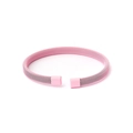 Minimalist flexible stainless steel mesh open cuff bracelet in soft pink color finish - Soft Pink