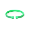Neon green stainless steel mesh adjustable bracelet with matte finish rectangular ends - Neon Green