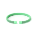 Adjustable stainless steel wire mesh cuff bracelet in vibrant mint green finish - Mint Green