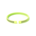 Adjustable stainless steel mesh rope bracelet in vibrant neon green finish - Fluorescent Yellow