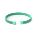 Adjustable stainless steel wire mesh bracelet in a vibrant mint green finish - Tiffany Blue