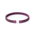 Adjustable purple stainless steel wire mesh cuff bracelet with square end caps - Purple