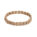 Retro-Armband in Khaki und Gold mit matten Schleifenanhängern und metallischen Kugeln - Khaki