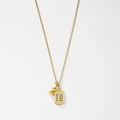 24K vergulde telraam en kalebas hanger ketting gemaakt van hoogwaardig titanium staal - 24K / Goud