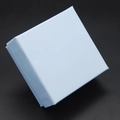 Boîte à bijoux carrée bleu clair avec finition mate et structure à couvercle amovible - Rose bonbon