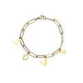 Schickes vergoldetes Titanstahl LOVE Buchstaben Armband mit Büroklammerkette - LOVE Briefstil (C019)