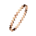 Brazalete minimalista en zigzag forma de W acabado oro rosa con cierre oculto - Rosa oro