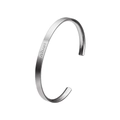 Bracciale rigido argento minimalista per uomo e donna con incisione logo a.b.art - Argento Piccolo (B110)