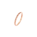 Elegante 18K roségoud vergulde titanium ring met geometrische gefacetteerde textuur en glans - Ruitpatroon (R040 Roségoud)