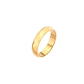 Minimalistische 18K vergulde titanium ring met geometrische honingraatstructuur - Honingraatpatroon (R043 Goud)