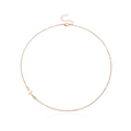 Collier minimaliste en or avec pendentif croix latérale et chaîne réglable avec fermoir - Or