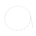 Catena da vita minimalista con perline d'argento e chiusura a moschettone regolabile - Bianco K/Argento