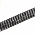 Polished 4mm terahertz gemstone beads with high metallic luster for jewelry making - 4mm / Round Beads / Dark Gray