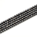 8mm faceted terahertz gemstone beads with metallic luster for DIY jewelry making - 8mm / Faceted Round Beads / Bright Black