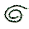 Faceted 8mm green tiger eye natural stone beads in a spiral arrangement for DIY jewelry - Diamond Cut Star Shape 8mm / Green