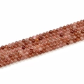 Polished 6mm natural strawberry quartz round beads for elegant jewelry making - 6mm Round Bead / Red