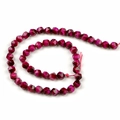 Faceted rose red tiger eye stone star-cut beads for DIY jewelry making and crafts - Diamond Cut Star Shape 8mm / Rose Red