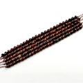 Faceted red tiger eye and black lava stone beaded bracelets set for jewelry making - 20cm Length / Red Tiger Eye Faceted 8mm