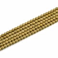 Detailed view of 8mm matte gold natural stone beads with raw druzy texture for jewelry making - 8mm / Electroplated Gold