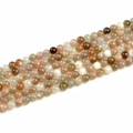 Mixed natural sunstone and moonstone round beads for DIY jewelry making and crafts - 6mm Round Bead (Sunstone)