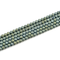 Macro detail of 8mm blue druzy stone beads with natural mineral crystal texture - 8mm / Electroplated Green