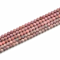 Macro shot of 8mm matte druzy beads with natural crystal texture in light purple color - 8mm / Rose Red