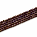 Cuentas de ágata talladas de 8mm con acabado irisado púrpura para crear joyería DIY - Cuenta Redonda de Corte Duro 8mm / Púrpura Galvanizado