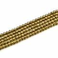 Pulsera de cuentas de ágata dorada facetada de 8mm con brillo metálico y reflectante - Cuenta Redonda de Corte Duro 8mm / Dorado