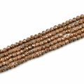 Cuentas redondas de ágata facetadas de 8mm en bronce para crear joyas artesanales - Cuenta Redonda de Corte Duro 8mm / Borgoña Galvanizado