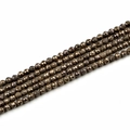 Cuentas redondas de ágata de 8mm facetadas con acabado bronce para joyas DIY - Cuenta Redonda de Corte Duro 8mm / Café Galvanizado