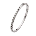 Bracciale in acciaio inossidabile argento con maglie quadrate e zirconi verdi incastonati - Acciaio + Verde