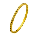 Bracciale moderno in acciaio dorato con maglie quadrate e pietre di zircone nero fine - Oro + Nero