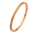 Bracciale in acciaio inossidabile oro rosa con maglie quadrate e zirconi rossi lucidi - Oro Rosa + Rosso