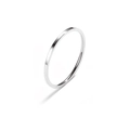 Minimalist silver finish stainless steel ring with flat square edge design - US 4 / Steel