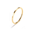 Minimalist 18k gold plated stainless steel slim ring with a smooth polished finish - US 4 / Gold