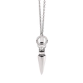 Vintage silver Viking necklace featuring a detailed Buddhist Vajra pendant on a fine chain - NM027 Silver