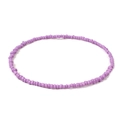 Close-up of handmade 2mm lavender seed bead necklace with polished minimalist finish - Lavender Minimalist Seed Bead (3)