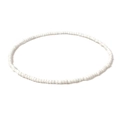 Minimalist white seed bead choker necklace with small handmade glass beads in milk white - Solid White Simple Seed Bead (16)