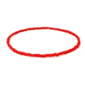 Handmade vibrant red bead choker necklace for women with minimalist bohemian style - Bright Red Uniform Seed Bead (17)