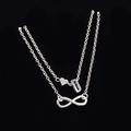 Cavigliera in argento con ciondoli a forma di infinito cuore e lettera D - Stile Lettera D