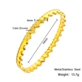 Dettaglio tecnico del bracciale cuore oro con diametro 59mm e larghezza elemento 6mm - Oro (HMSZ084)